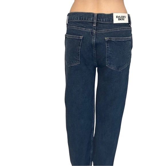 Dairy Boy Denim - Dairy Boy Oversized Jeans Dark Wash Relaxed Cotton Baggy Straight Leg Size 28